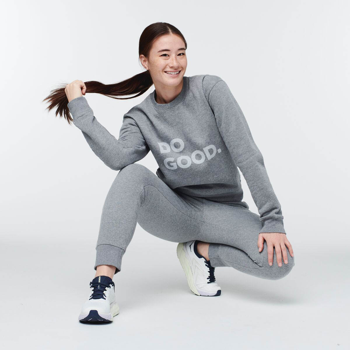 Do Good Organic Crew Sweatshirt - Heather Grey