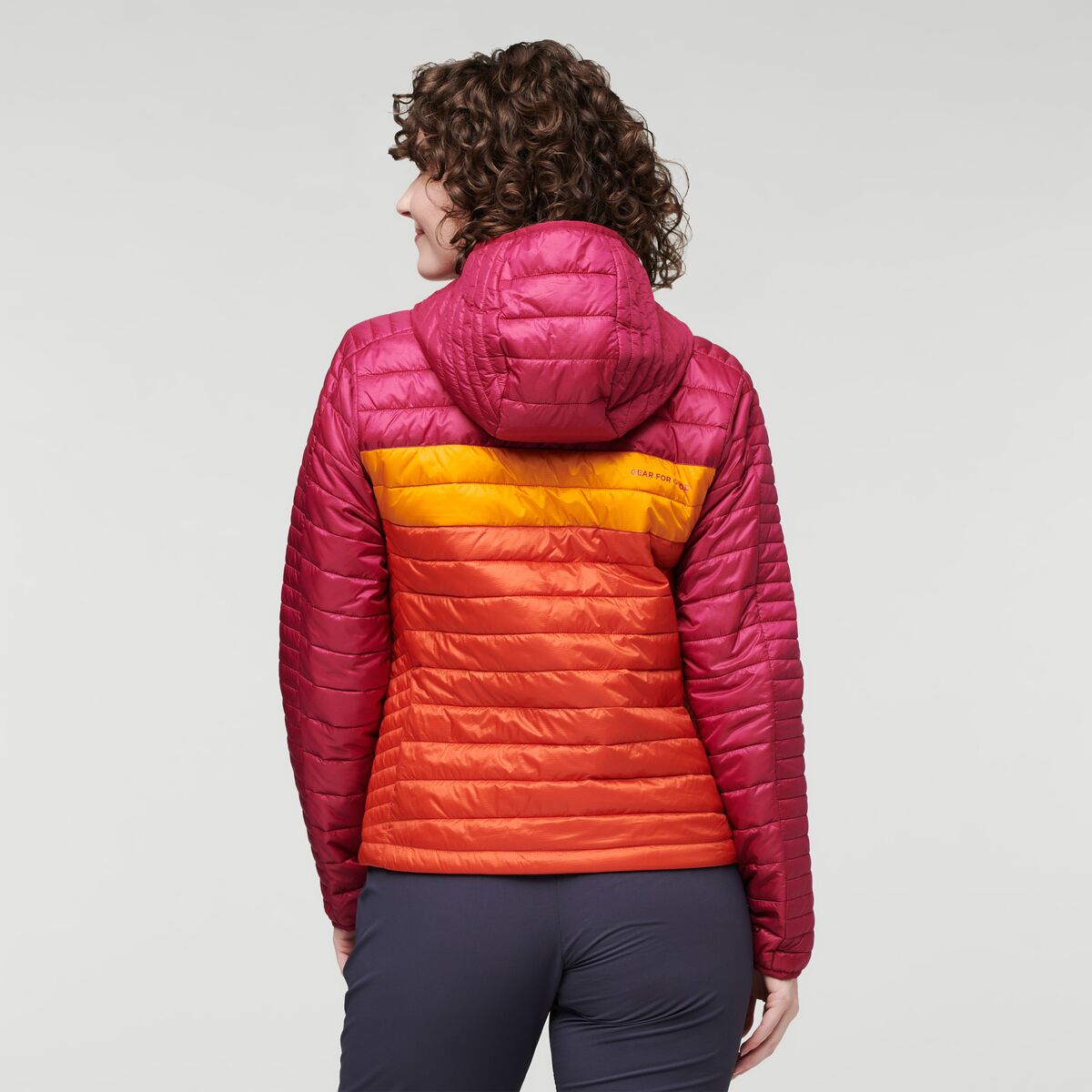 Capa Insulated Hooded Jacket  - Raspberry &amp; Canyon