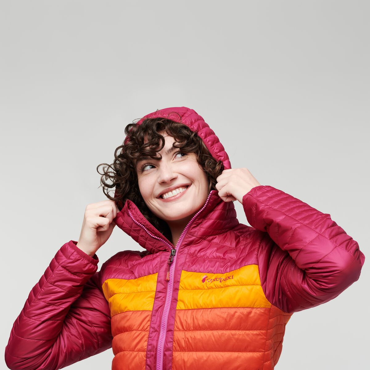 Capa Insulated Hooded Jacket  - Raspberry &amp; Canyon