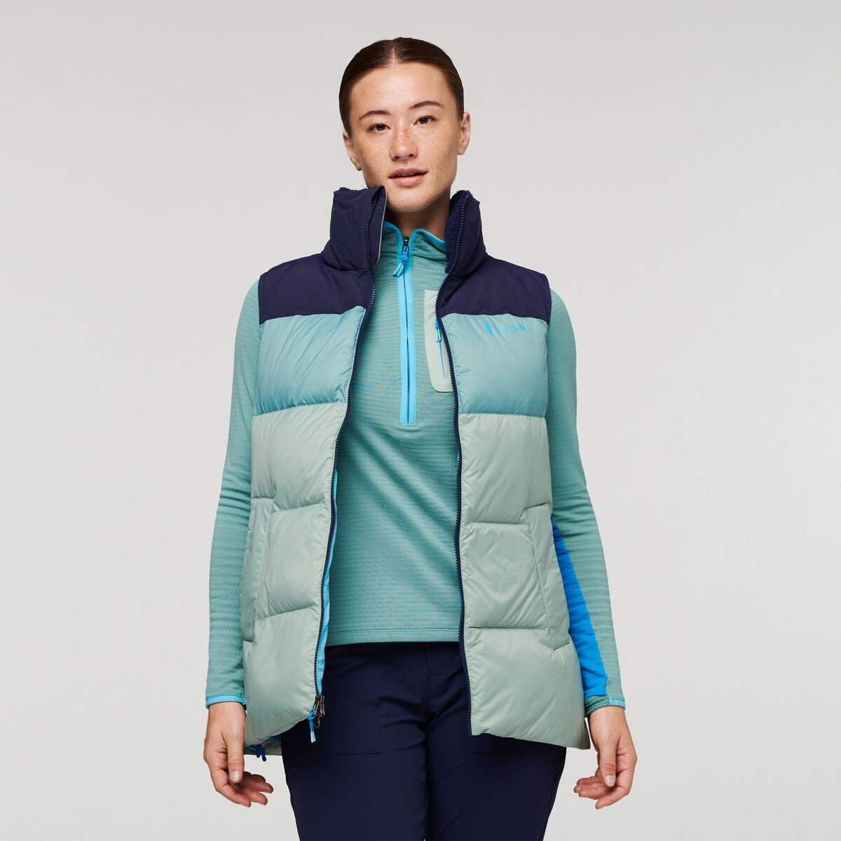Solazo Down Vest  - Maritime &amp; Silver Leaf