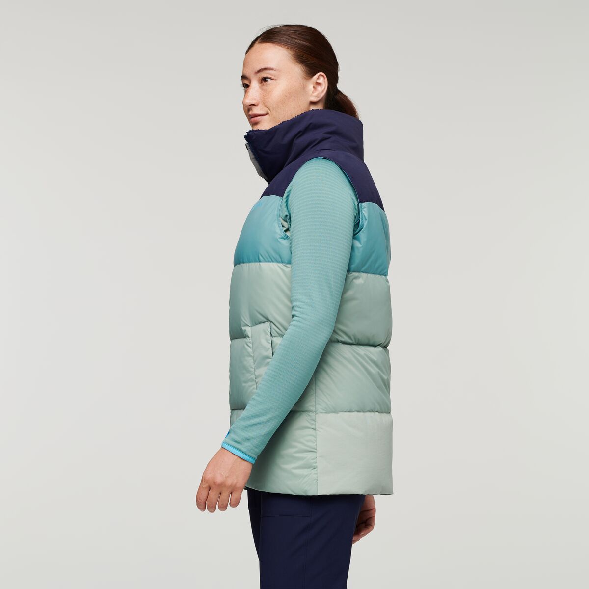 Solazo Down Vest  - Maritime &amp; Silver Leaf