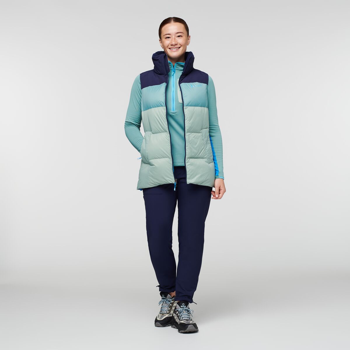 Solazo Down Vest  - Maritime &amp; Silver Leaf