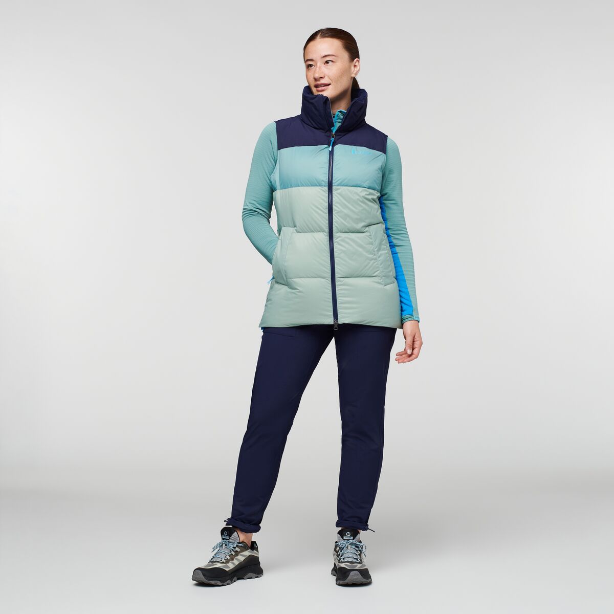 Solazo Down Vest  - Maritime &amp; Silver Leaf