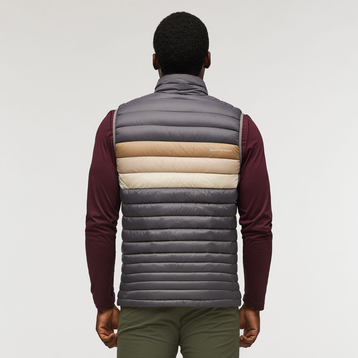 Fuego Down Vest  - Cinder Stripes