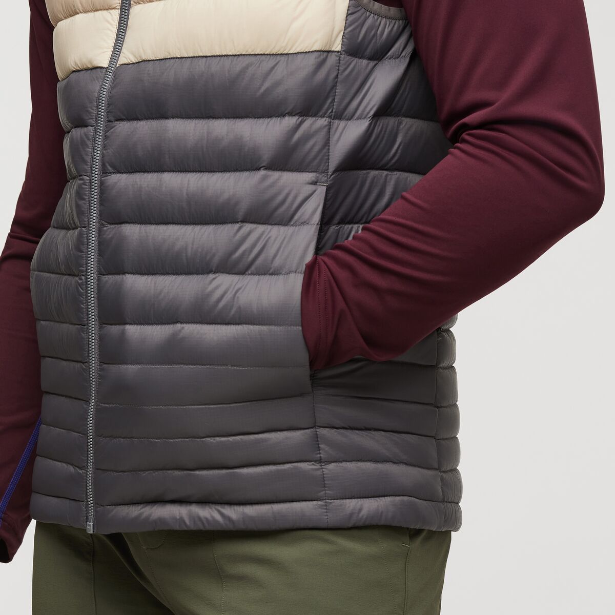 Fuego Down Vest  - Cinder Stripes