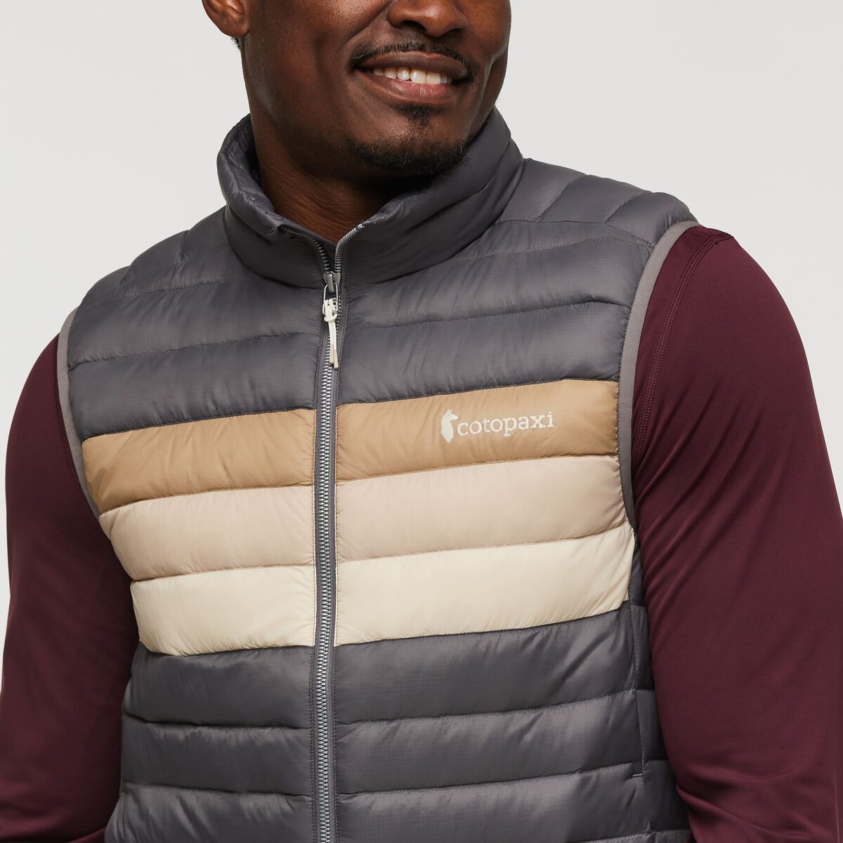 Fuego Down Vest  - Cinder Stripes