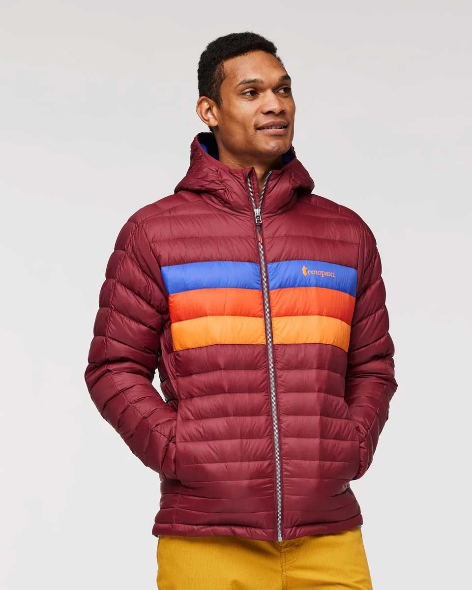 Veste à capuche Fuego Down - Bourgogne Stripes