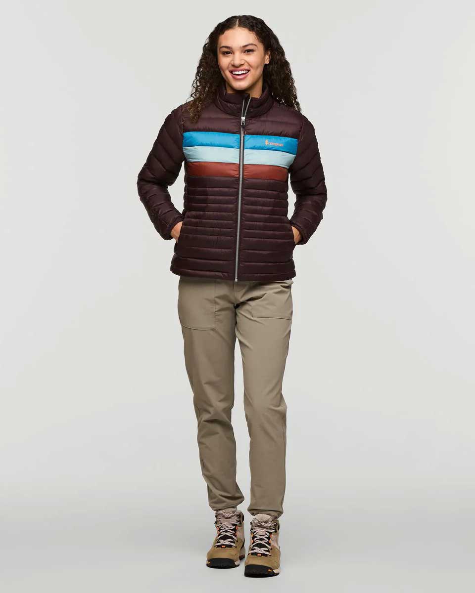 Fuego Down Jacket - Coffee Stripes