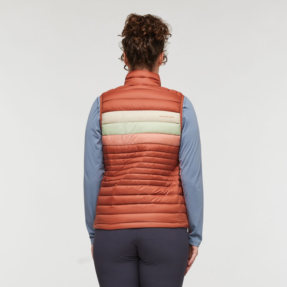 Fuego Down Vest - Faded Brick Stripes