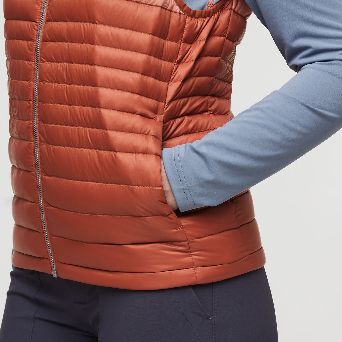 Fuego Down Vest - Faded Brick Stripes