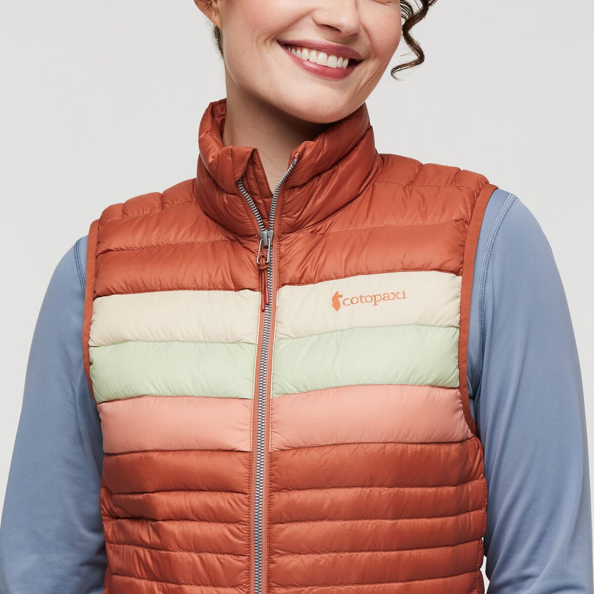 Fuego Down Vest - Brique rayée