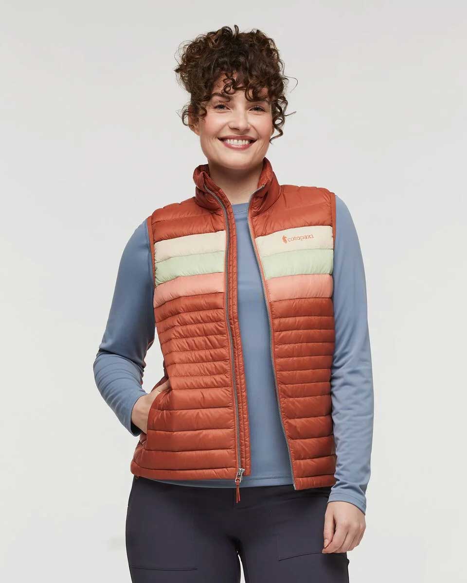 Fuego Down Vest - Faded Brick Stripes