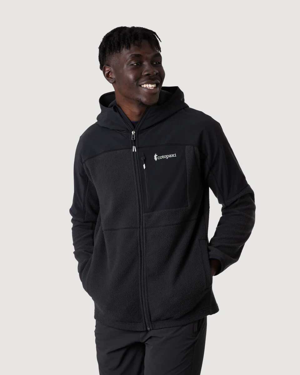 Abrazo Hood FullZip Fleece Jkt - Noir