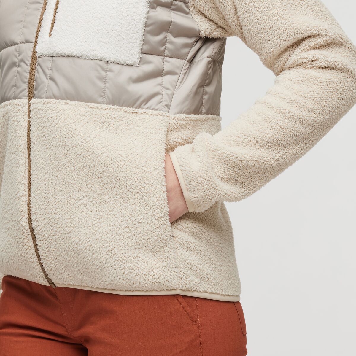 Trico Hybrid Hooded Jacket - Oatmeal/Cream