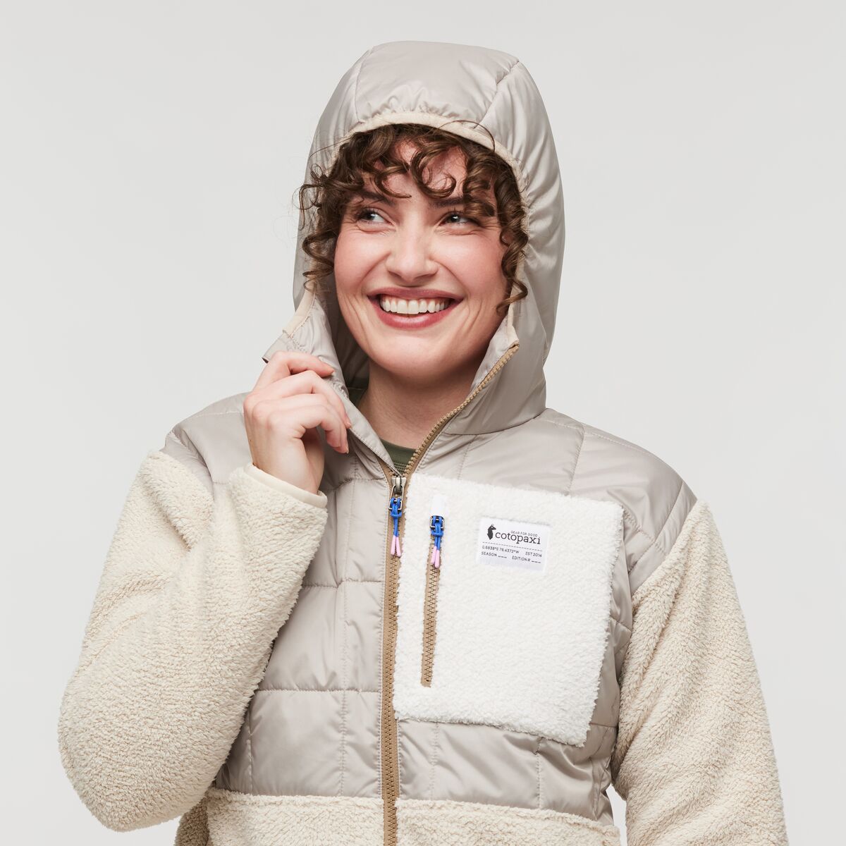 Trico Hybrid Hooded Jacket - Oatmeal/Cream