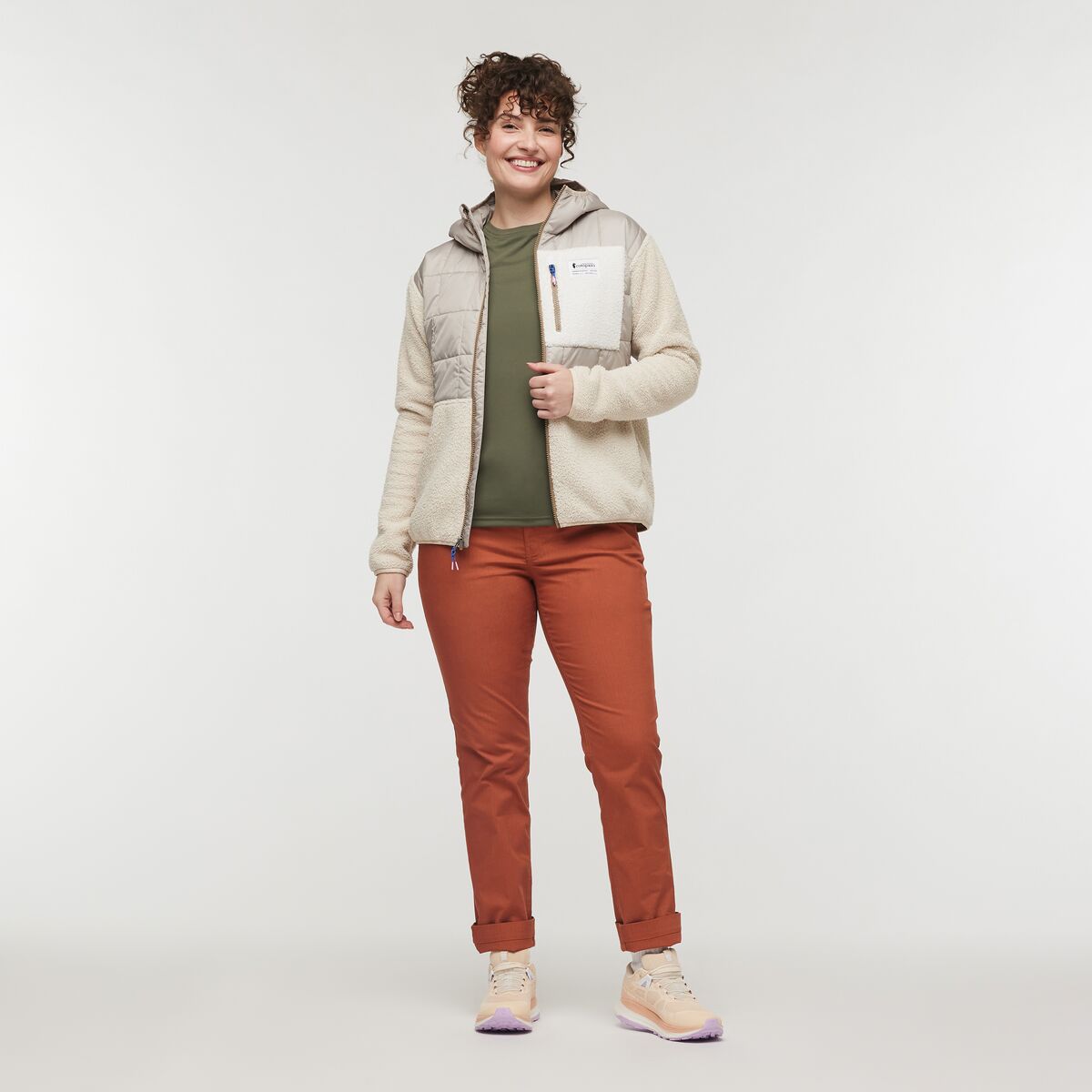 Trico Hybrid Hooded Jacket - Oatmeal/Cream