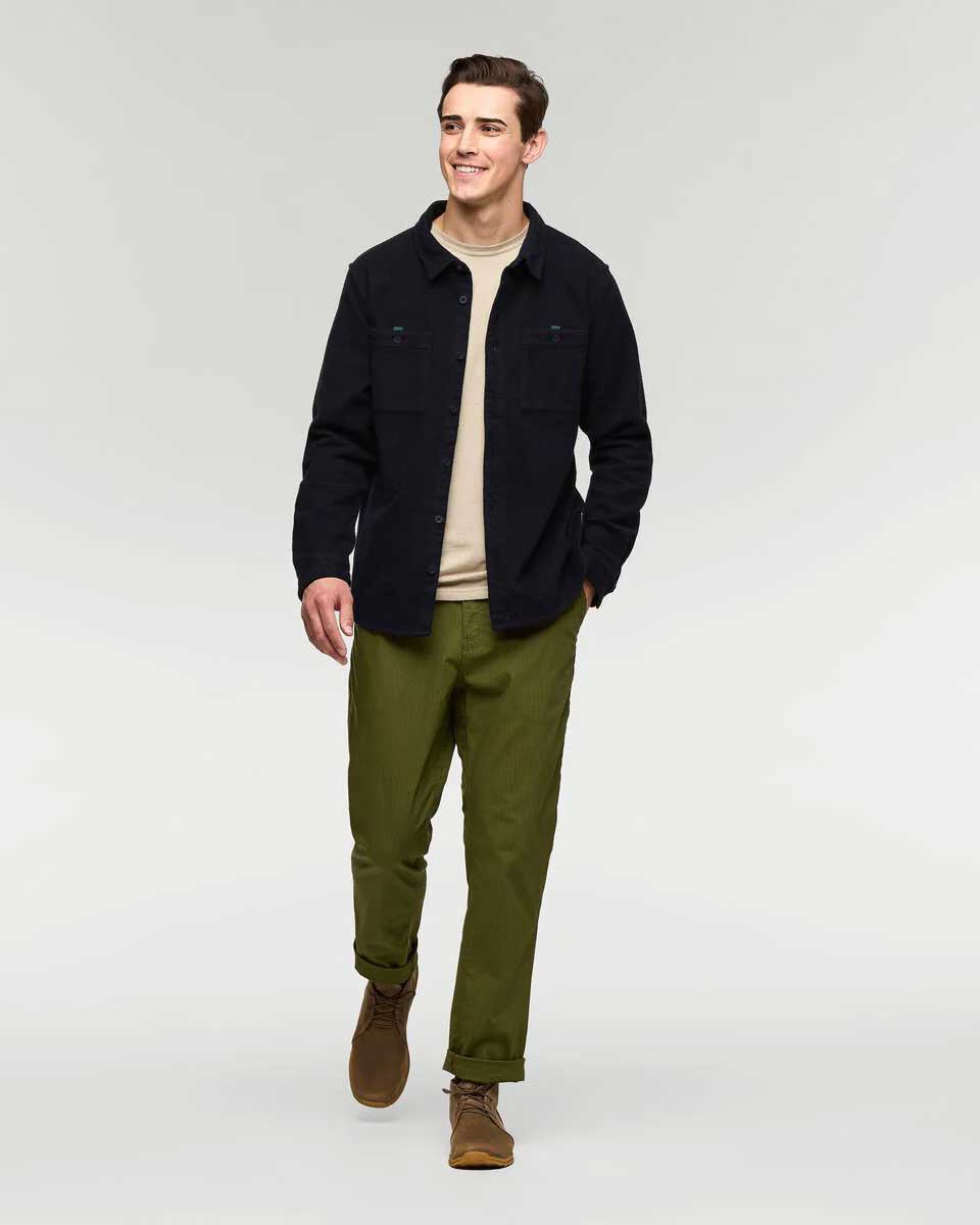 Mero Organic Flannel Shirt  - Carbon