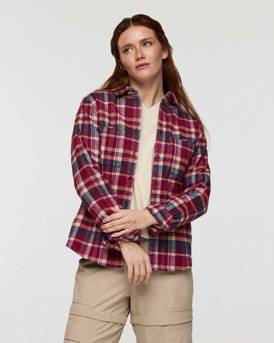 Chemise Mero Organic Flannel - Jam/Iceberg Plaid