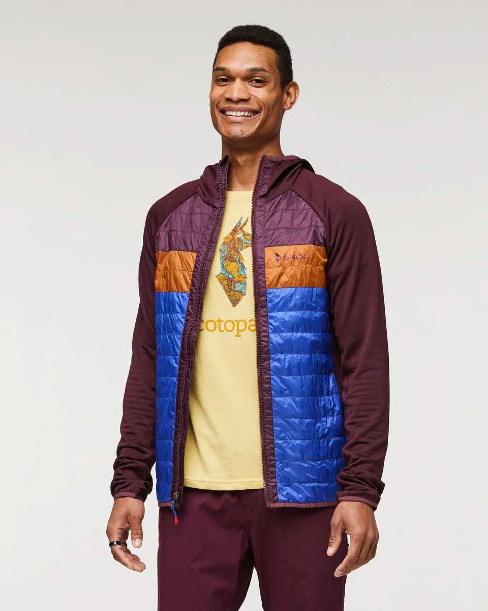 Capa Insulated Hooded Jacket - Wine/Blue Violet