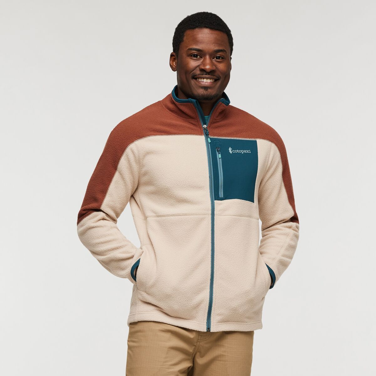 Veste à zip intégral Abrazo Fleece - Acorn/Oatmeal