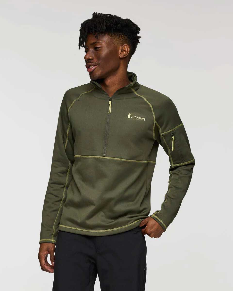 Tempa Fleece Demi-zip Pull Hommes - Fatigue