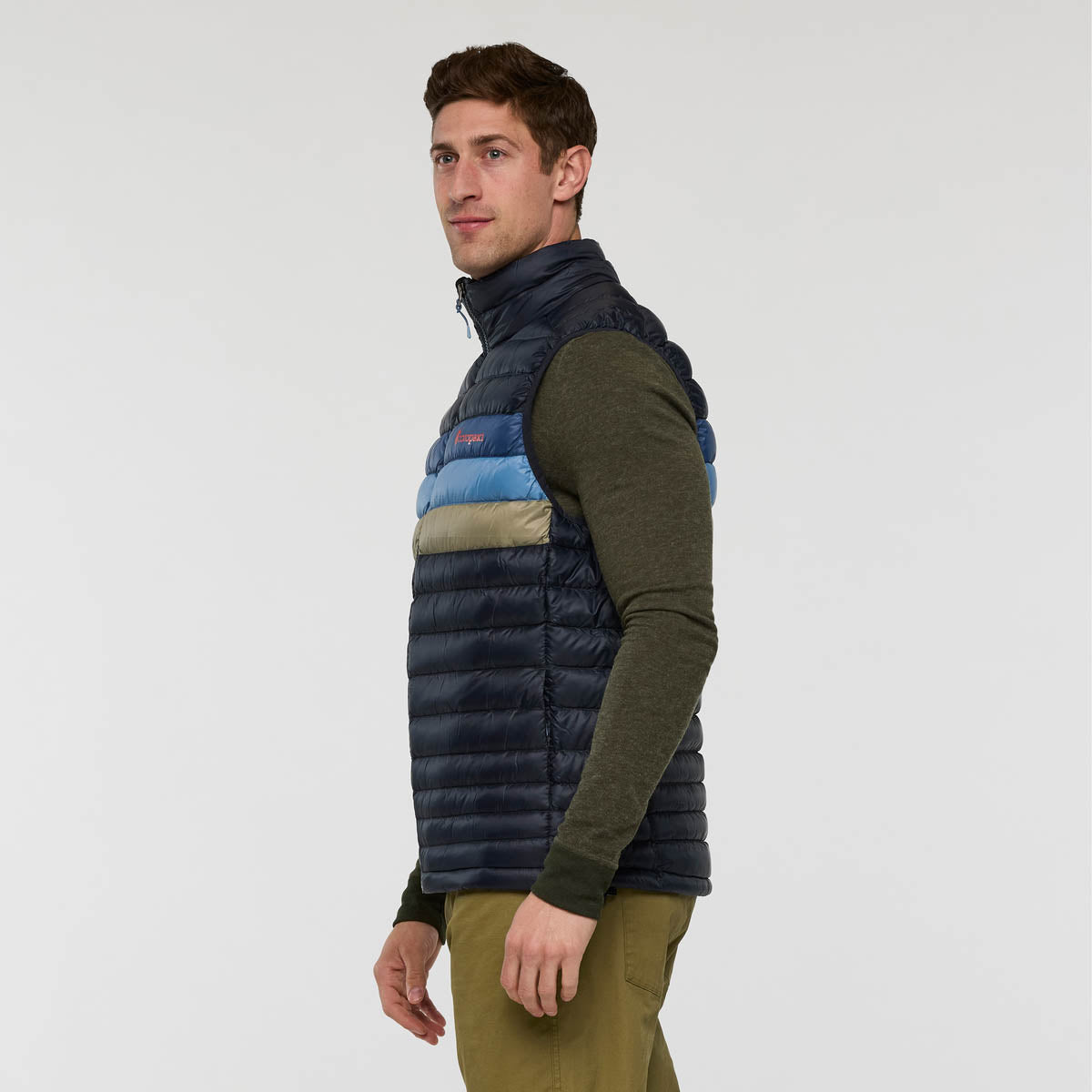 Fuego Down Vest Men - Carbon Stripes