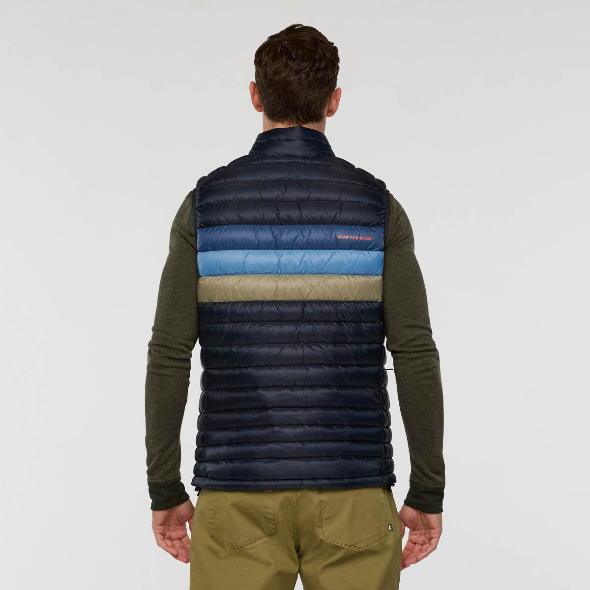 Fuego Down Vest Men - Carbon Stripes
