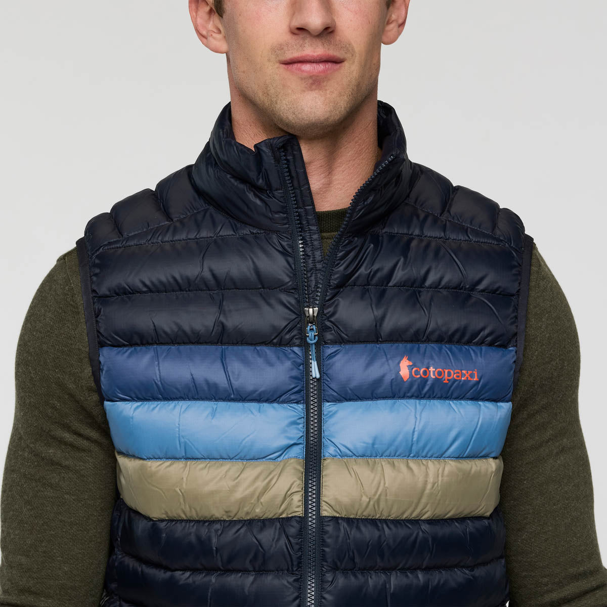 Fuego Down Vest Men - Carbon Stripes