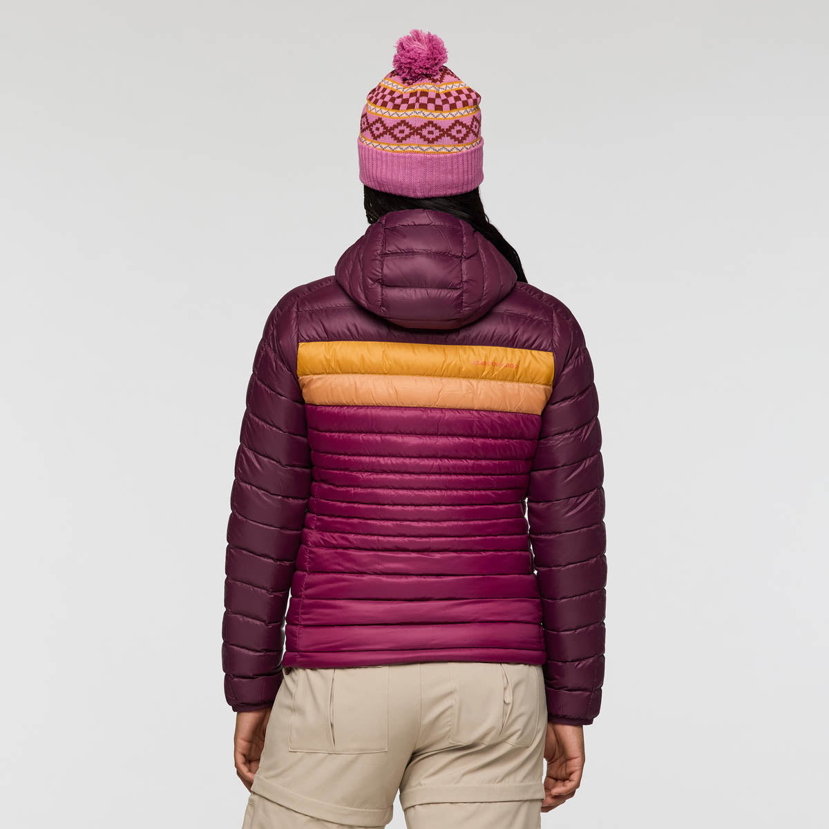 COTF25496W1232BBYJM W Fuego Down Hooded Jacket Blackberry and Jam_003.jpg