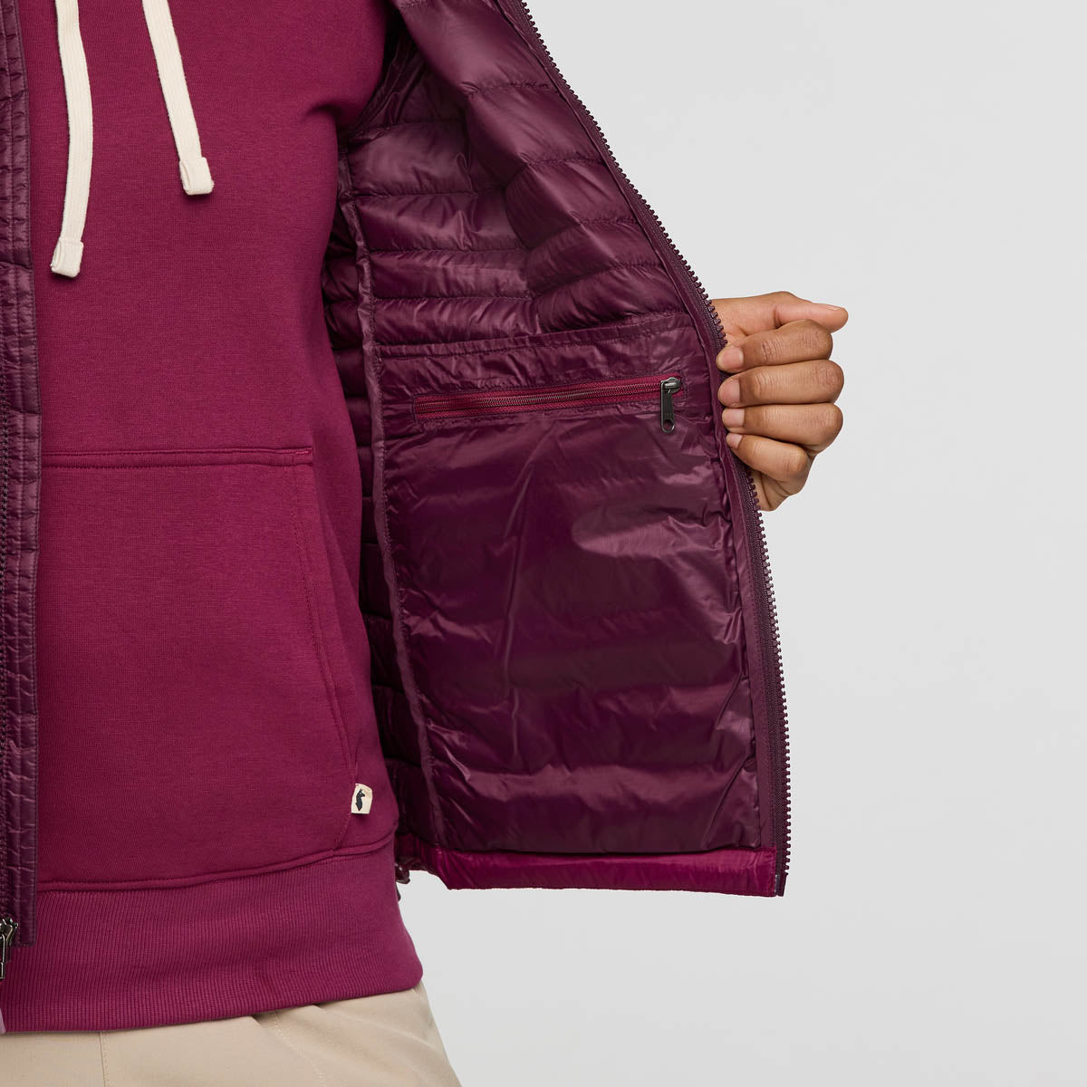 Fuego Down Hooded Jacket Damen - Blackberry/Jam