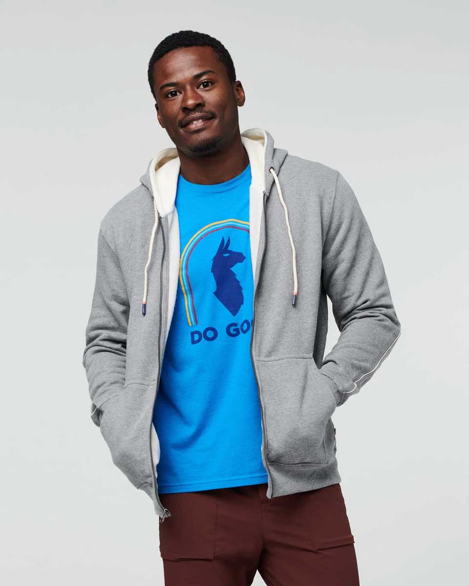 Do Good Organic Full-ZipHoodie Men - Heather Grey