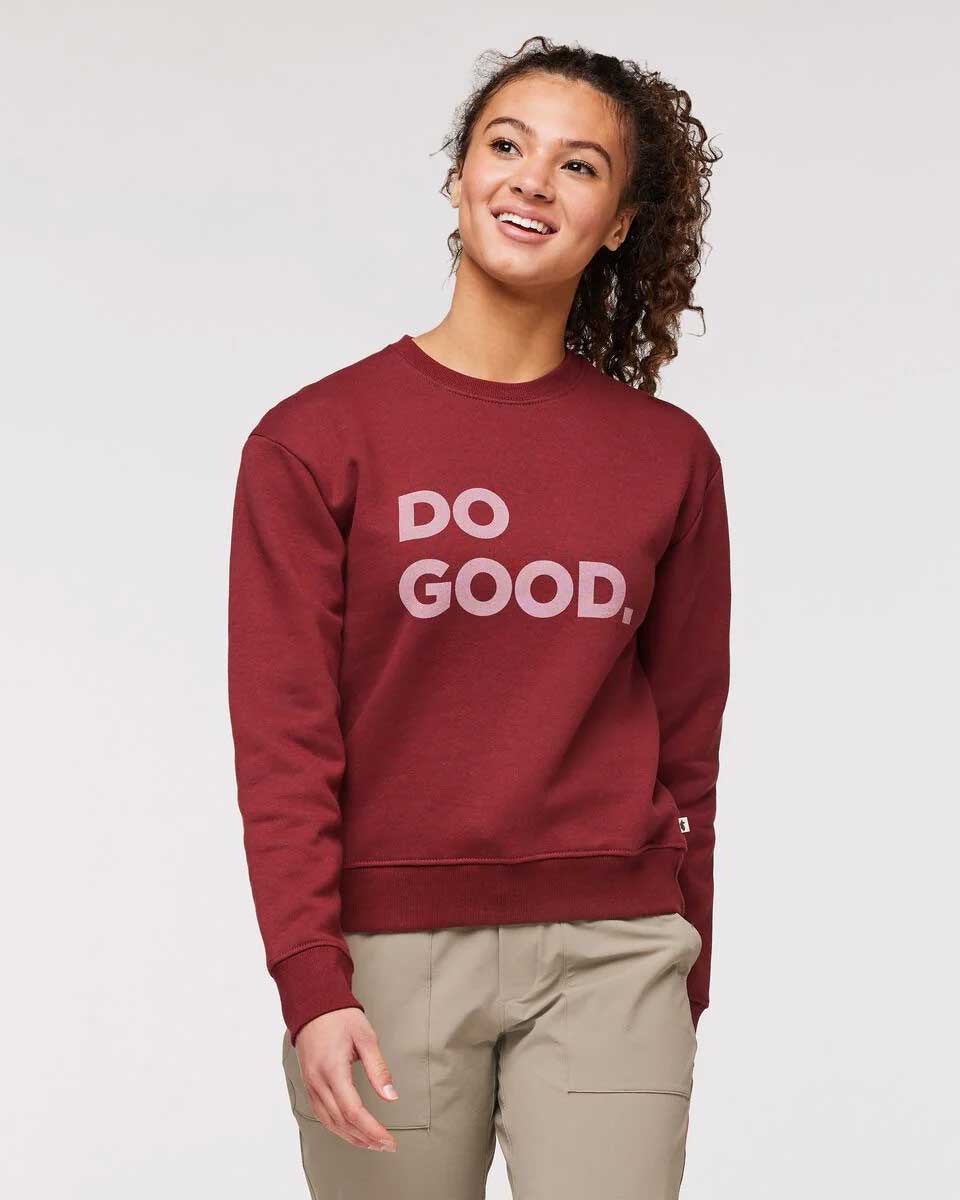 Do Good Organic CrewSweatshirt - Bourgogne