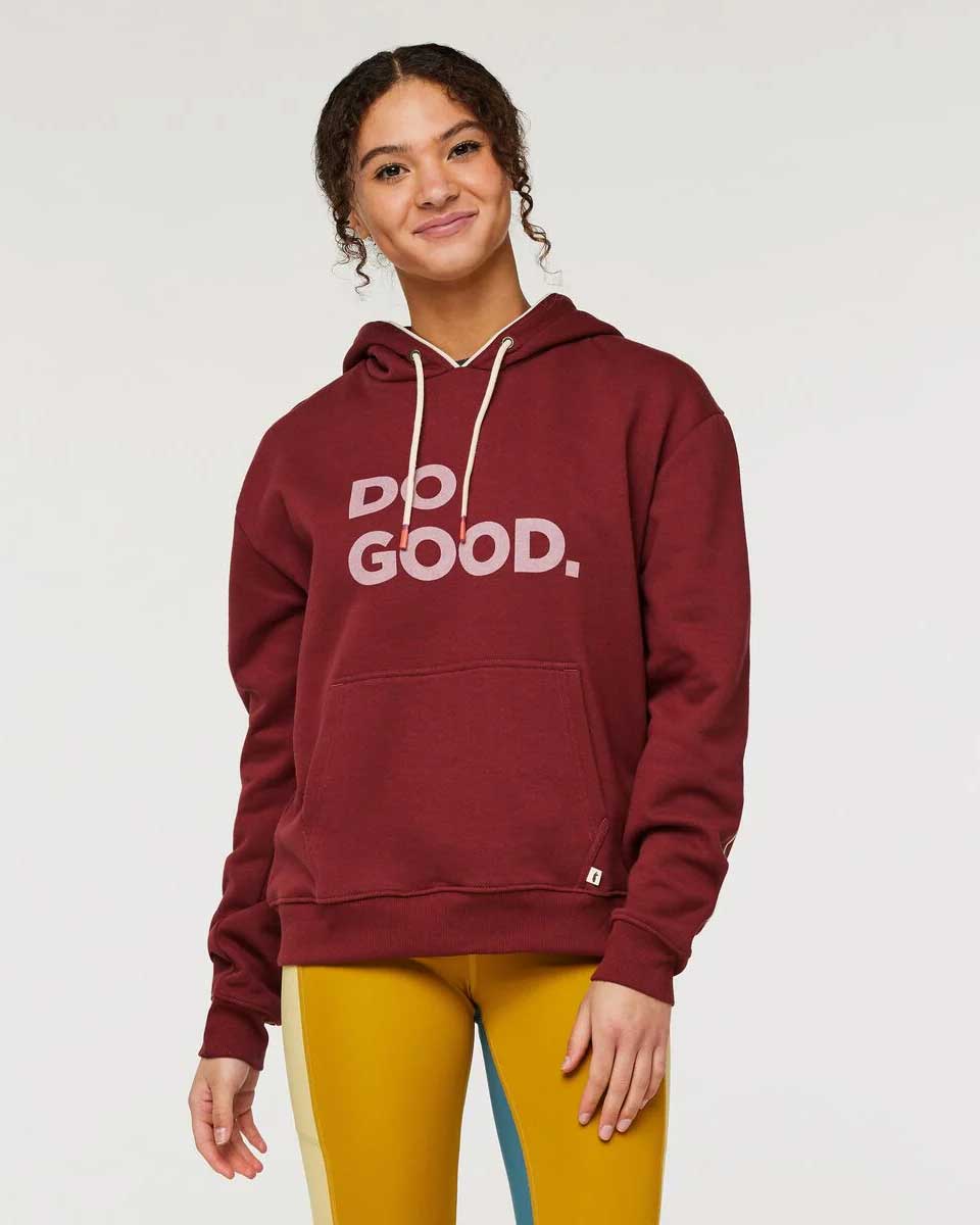 Do Good OrganicPullover Hoodie  - Burgundy