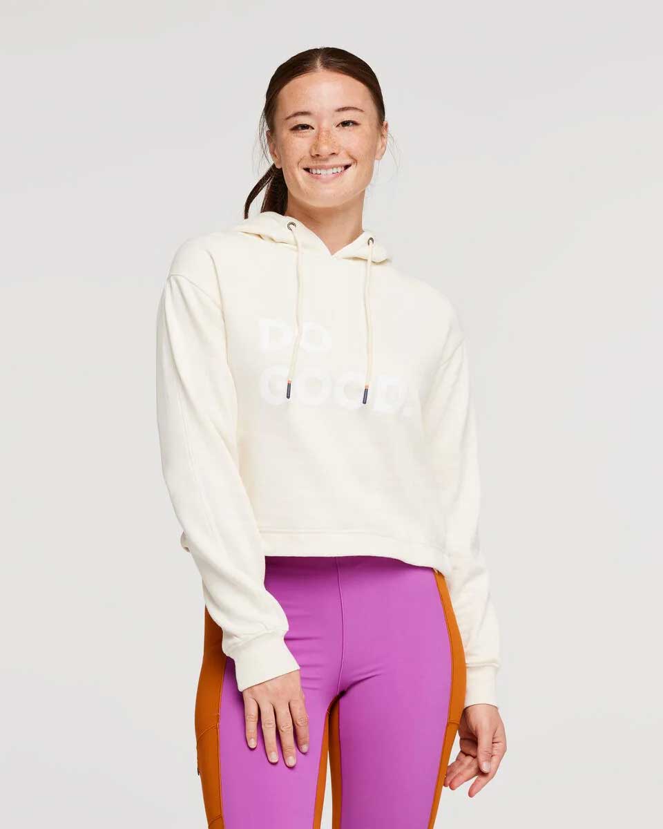 Sweat-shirt Do Good Org. Crop - Bone