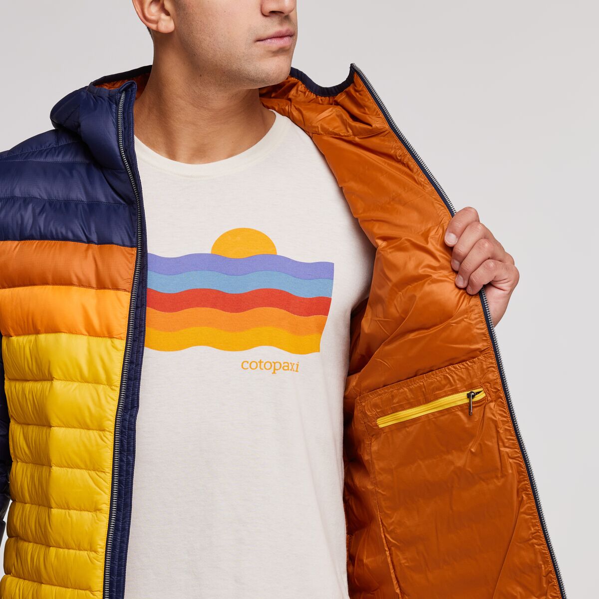 Fuego Down Hooded Jacket  - Maritime &amp; Sunset