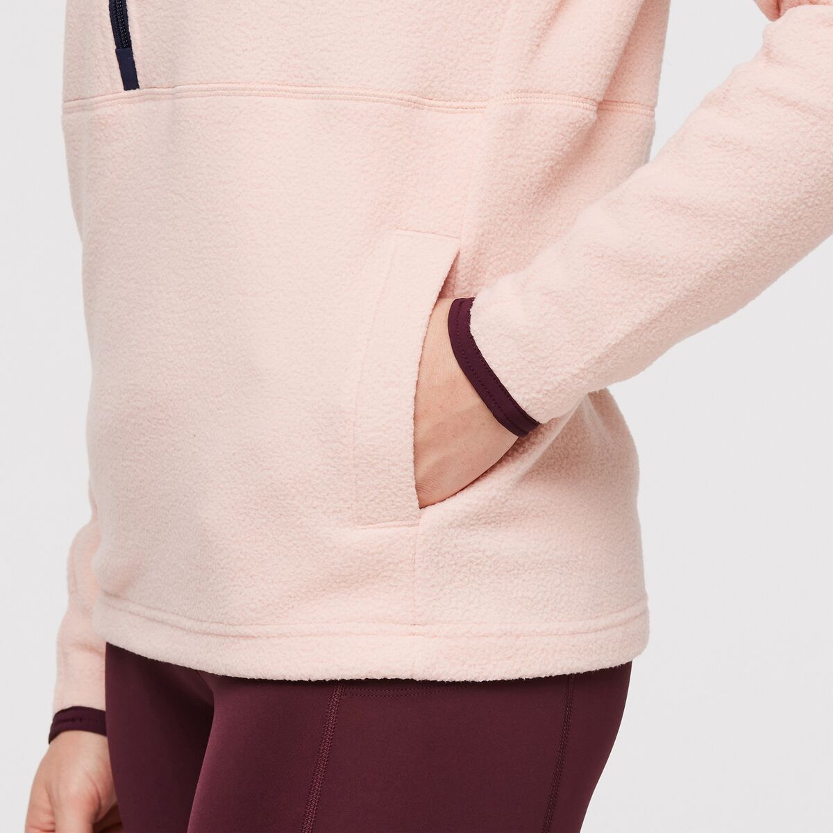 Abrazo Fleece Half-Zip Jacket  - Wine/Rosewood