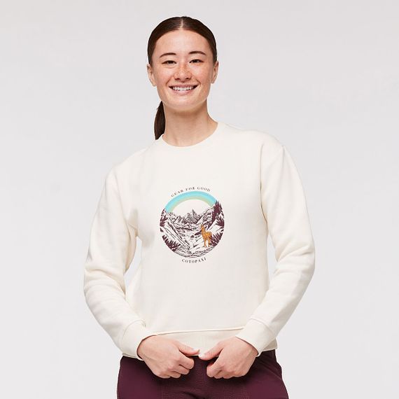 Trav Llama Organic Sweatshirt - Bone